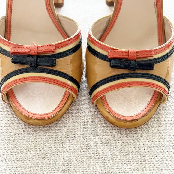 Prada Vintage Block Heels, Sz 36 - Picture 2 of 5